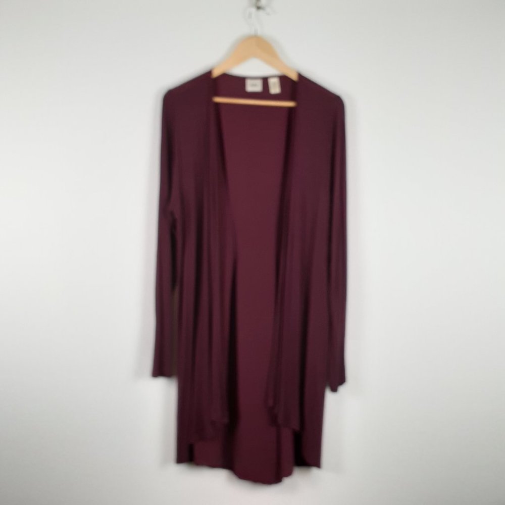 EUC Long Open Front Lace Up Back Cardigan